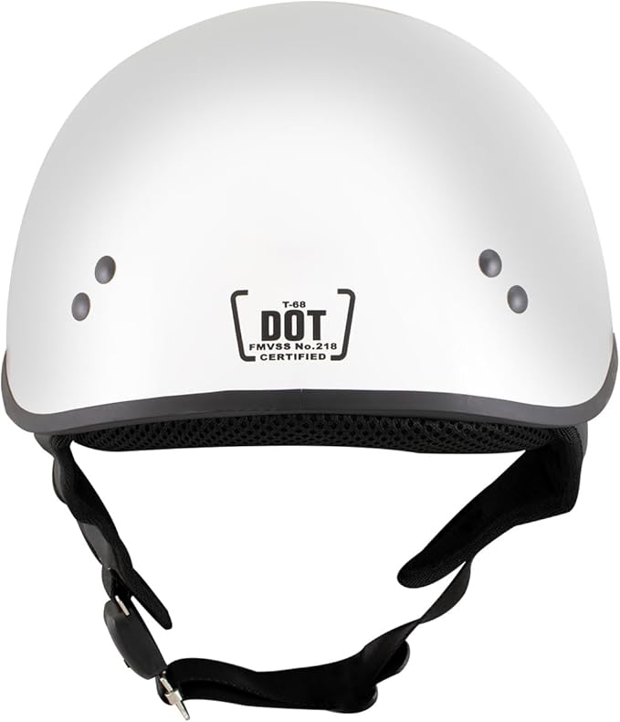 Hot Leathers Advanced Motorcycle DOT Skull Cap Classic Half Helmets Biker HLT