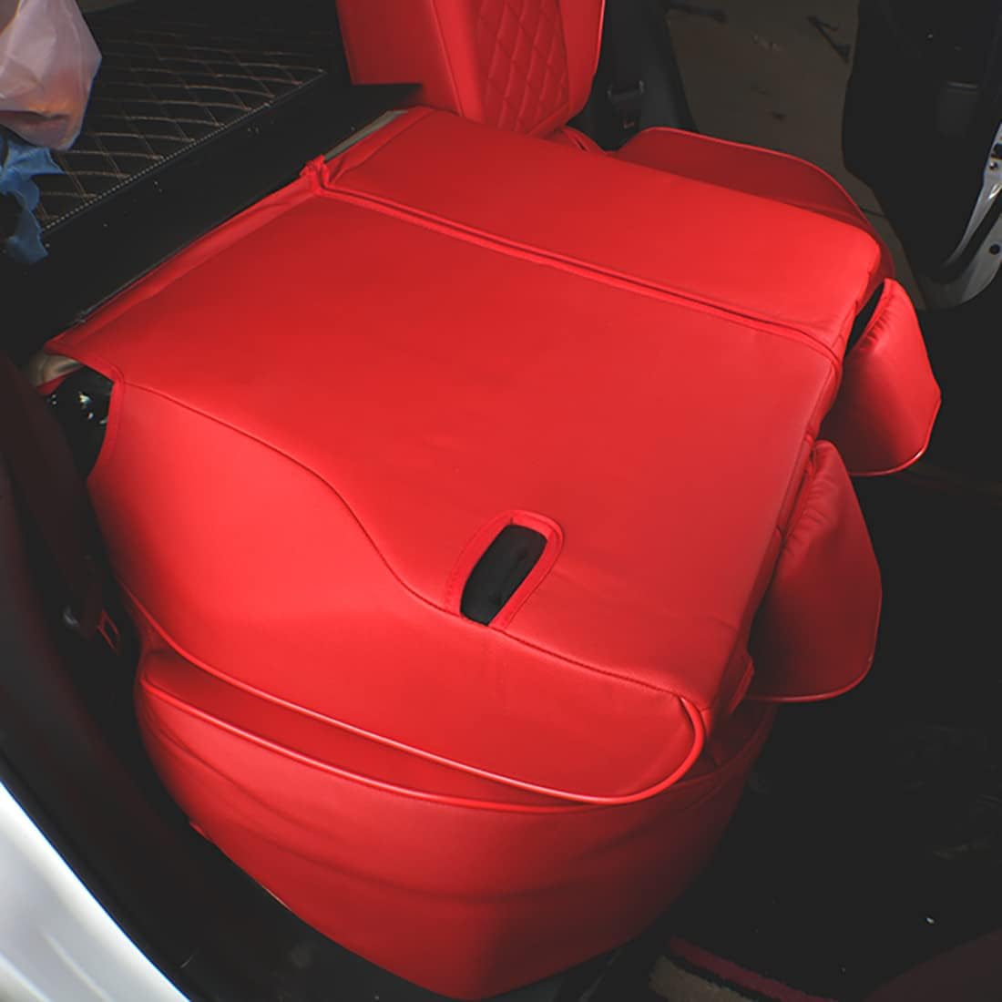 EKR Accord Car Seat Covers for Honda Accord 2023 2024 2025 EX,SE &2023-2025 (Hybrid) Sport,EX-L,Sport-L,Touring,(Rear Row W/40/60 Split Backrest),Leather Seat Covers for Trucks Full Set (Red)