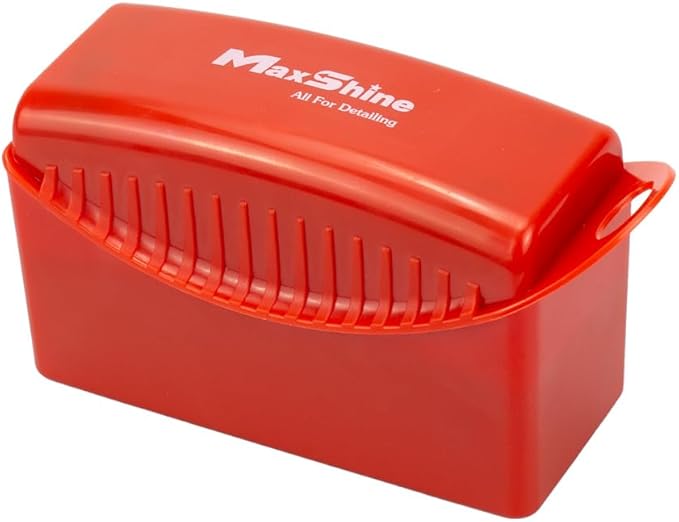 Maxshine Universal Tire Shine Applicator with Protective Cover | Dense Foam Pad with Ergonomic Grip | Mess-Free Tire Dressing Tool for Coating, Cleaning & Car Detailing | Auto, Boat & Marine Detailing