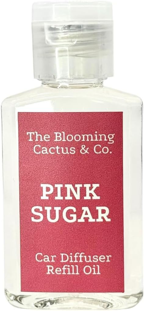 Car Air Freshener Refill Oil - Fragrance Oil Diffuser Refill - Car Diffuser Refill - Reed Diffuser Refill -The Blooming Cactus & Co. - (Pink Sugar)