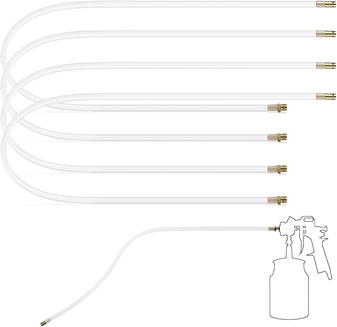 4 Pcs 20.87'' Spray Can Nozzle Extension Hose 8 mm Undercoating Spray Gun Flexible PVC Hose for Vehicles Cars Trucks