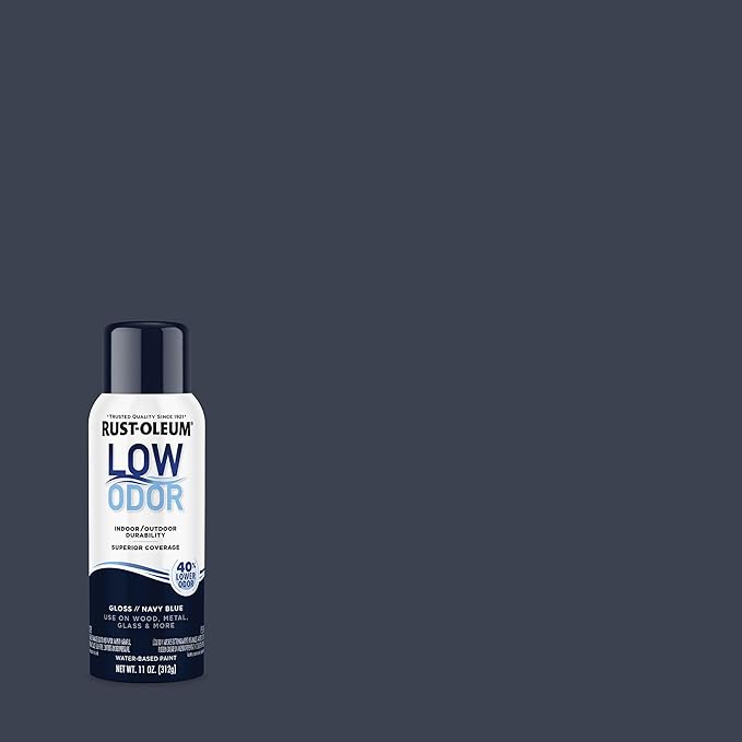 Rust-Oleum Low Odor Premium Spray Paint, 11 oz, Gloss Navy Blue, 6 Pack