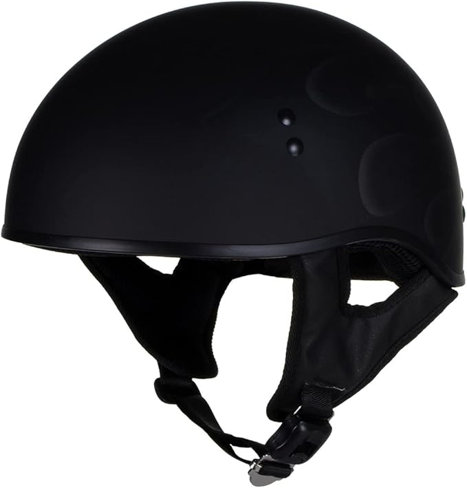 Hot Leathers Advanced Motorcycle DOT Skull Cap Classic Half Helmets Biker HLT