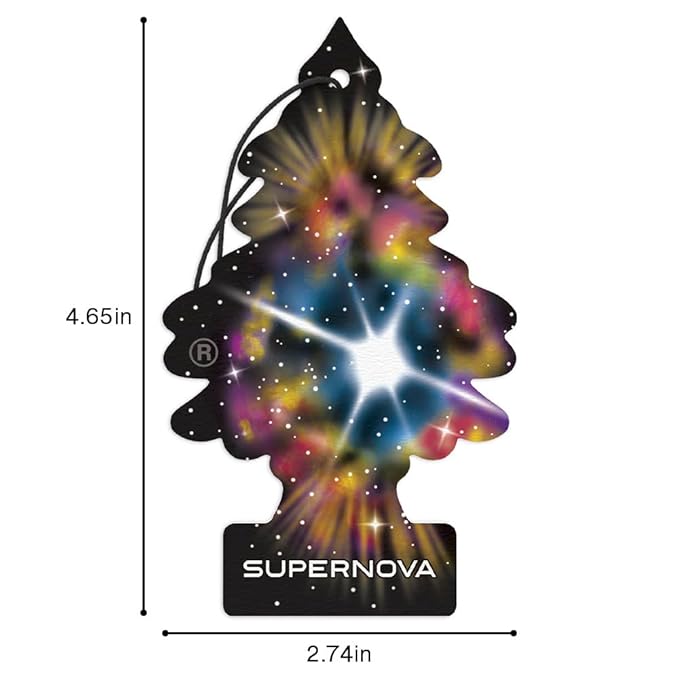 LITTLE TREES Car Air Freshener | Hanging Tree Provides Long Lasting Scent for Auto and Home | Supernova, 24 Air Fresheners