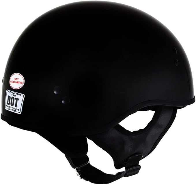 Hot Leathers Advanced Motorcycle DOT Skull Cap Classic Half Helmets Biker HLT