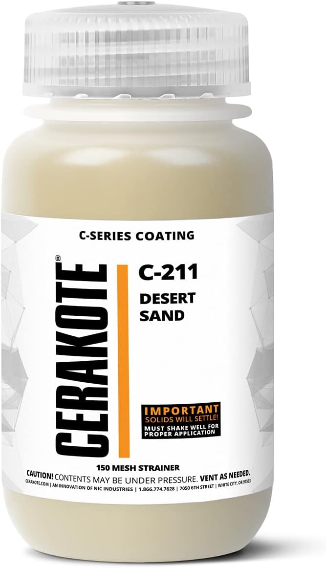 CERAKOTE® (AIR CURE C-SERIES DESERT SAND (128oz) |C-211G|-Our Ceramic Technology Combines Performance with Color on All- Metals, Polymers + More