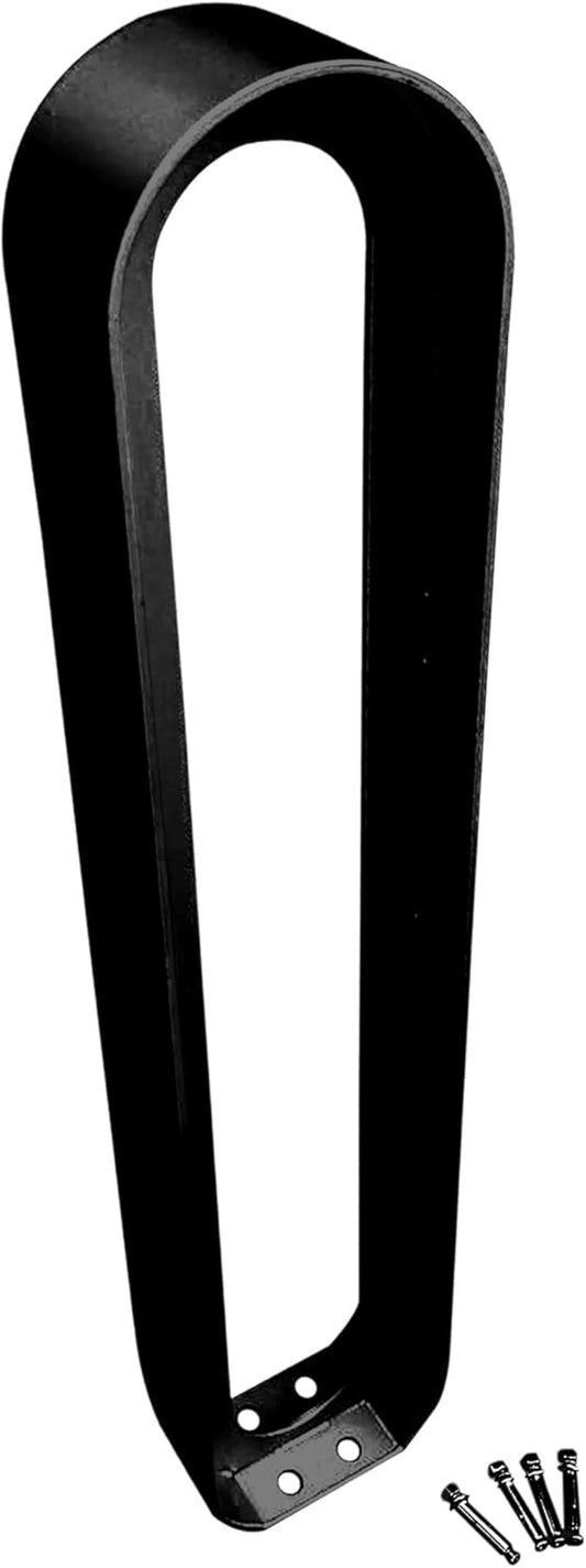 Sandbaggy Modern Commercial Bike Rack | 6.5” x 3” x 35” Oval Design | In-Ground | Anchor Bolts Included (Black, 3)