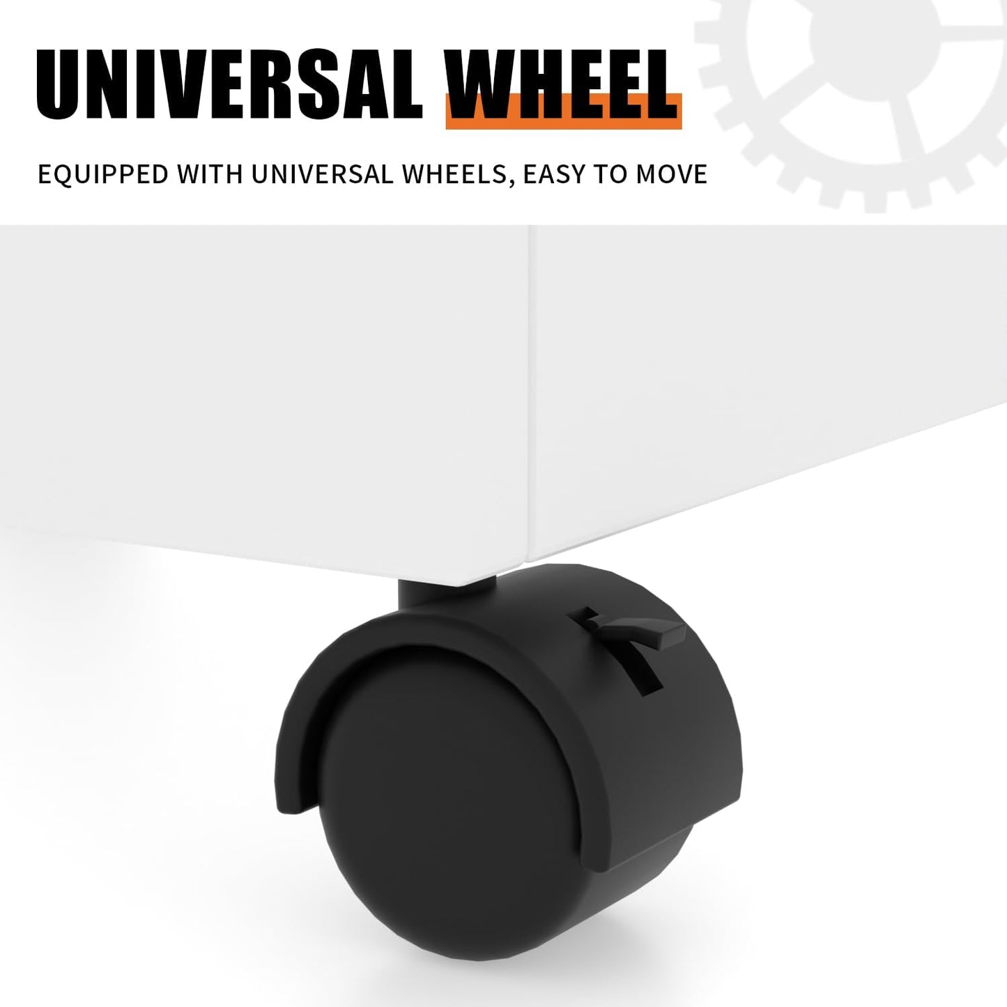 WISDOMFUR Rotating Slatwall Display Rack – 16"x16"x60" White Spinning Tower with Wheels – Retail Display Fixture for Accessories, Hooks & Shelves