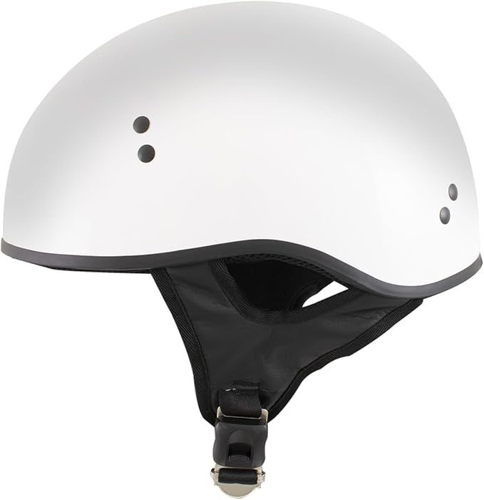 Hot Leathers Advanced Motorcycle DOT Skull Cap Classic Half Helmets Biker HLT
