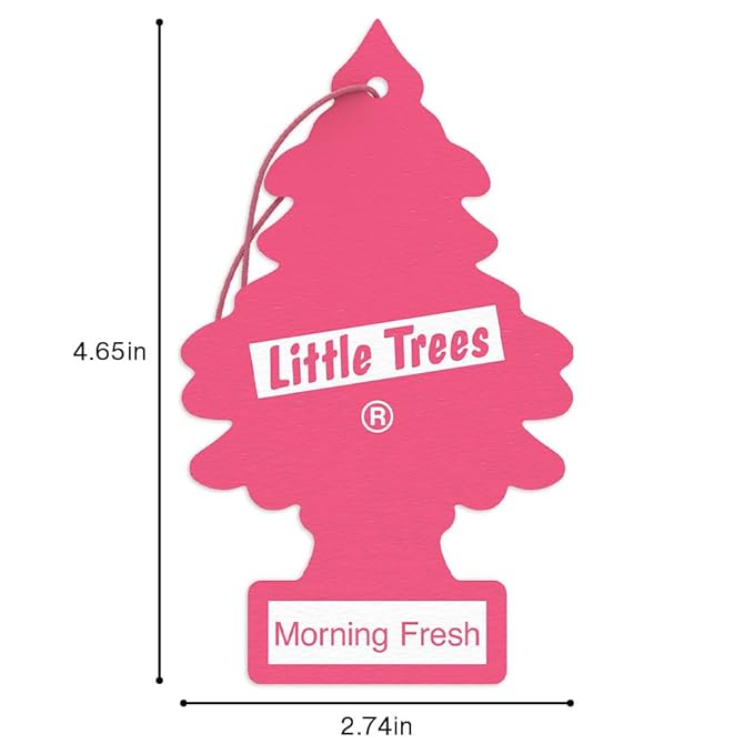 LITTLE TREES Car Air Freshener | Hanging Tree Provides Long Lasting Scent for Auto and Home | Morning Fresh, 24 Air Fresheners