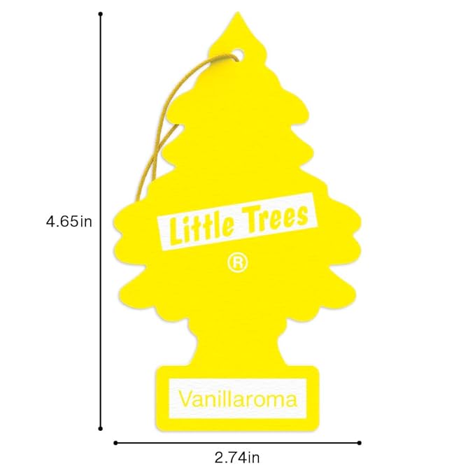 LITTLE TREES Car Air Freshener | Hanging Tree Provides Long Lasting Scent for Auto and Home | Vanillaroma, 24 Air Fresheners