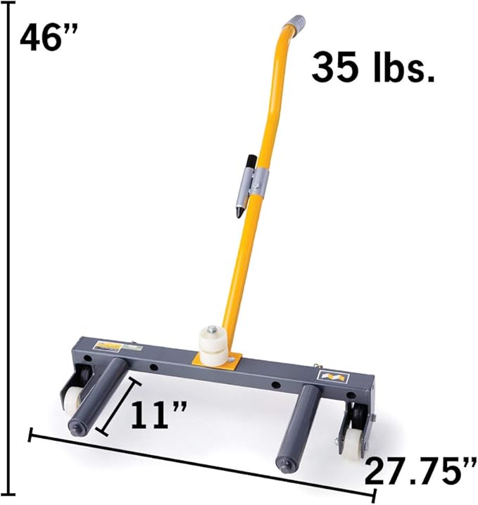 Rolling Wheel Dolly for Changing Car, Truck, Skid Steer, ATV, and Trailer Tires, Tire Lift for Large and Small Vehicles, 3 Roller Positions, 485 Pound Capacity