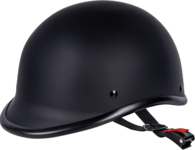 Motorcycle Helmet Half Shell Hawk Style Helmets Compact Lightweight Open Face for Motorcycle Street Bike Cruiser Moped - DOT Approved (Matte Black,XL)