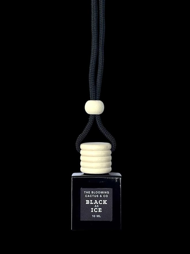 4 Pack Air fresheners | Premium Car Diffuser – Handmade in USA | Phthalate-Free, Non-Toxic Fragrance | Stylish Air Freshener for Car & Small Spaces. (10 ml All Black - Black Ice (Type) set of 4)