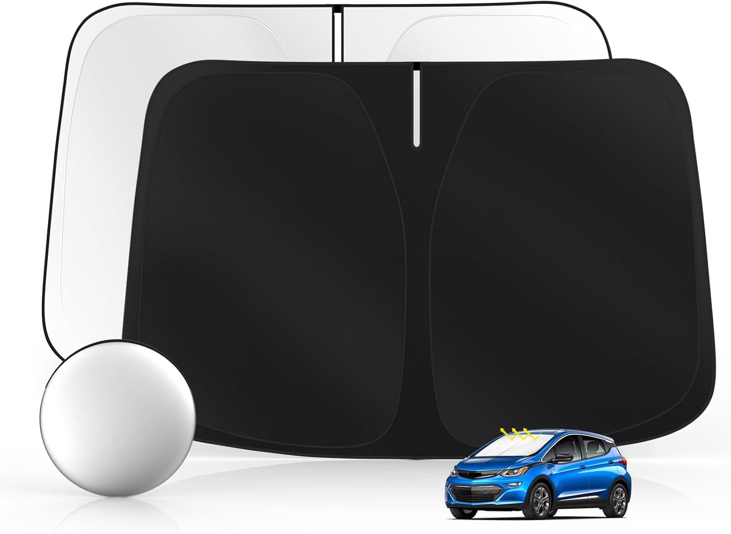 Windshield Sun Shade for Ch-evro-let/Chevy Bolt EV 2017-2024 (NOT for Chery Bolt EUV) Foldable Sunshade Custom Fit Front Window Car Interior Accessories Protector Blocks UV Rays