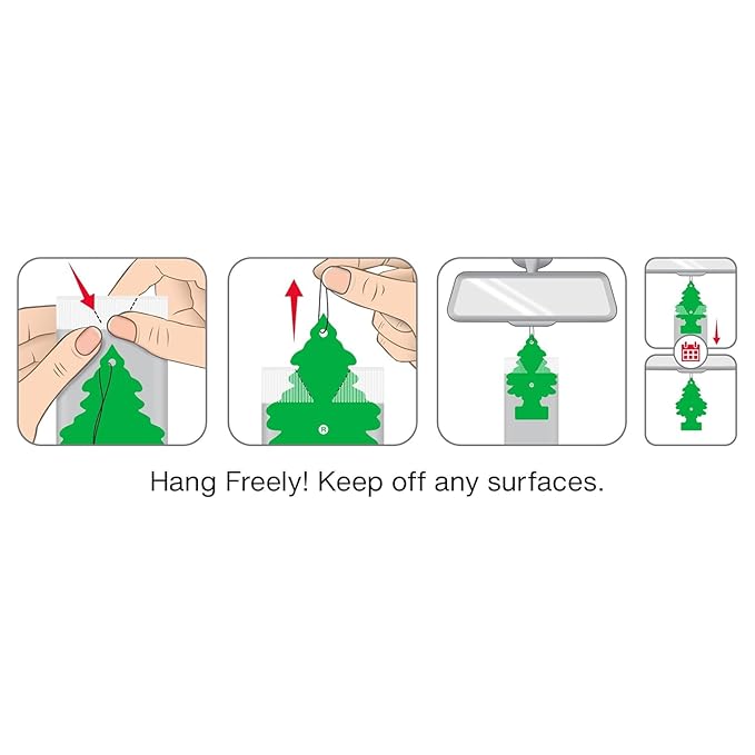 LITTLE TREES Car Air Freshener | Hanging Tree Provides Long Lasting Scent for Auto and Home | Leather, 24 Air Fresheners