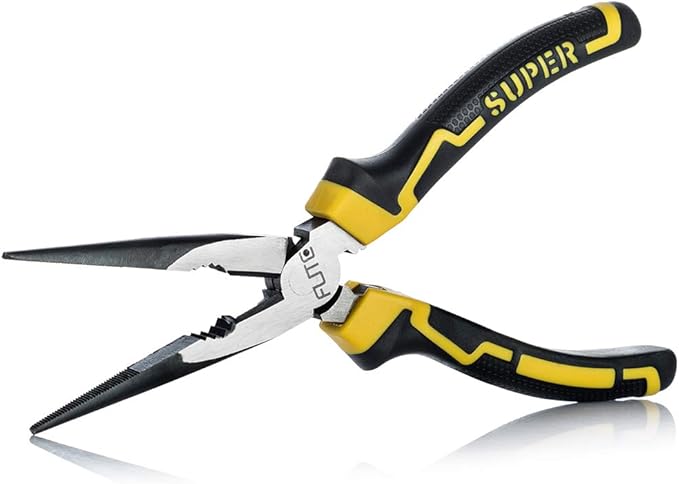 8 inch Needle Nose Pliers with Side Cutter|Forged From Chrome Vanadium Steel