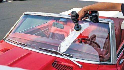 Eastwood Pro Glass Polishing Kit Scratch Haze Remover Diamond Fast Powder & Felt Polishing Buff with Drive Spindle Adapter