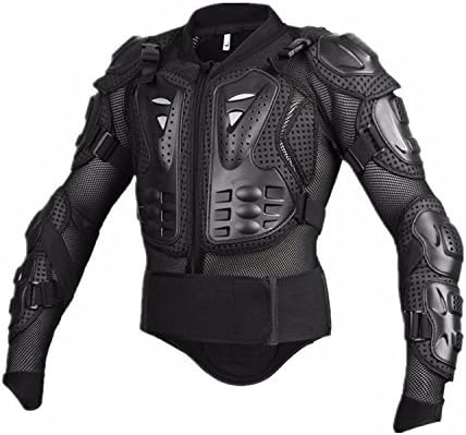 Motorcycle Full Body Armor Protective Jacket Guard ATV Motocross Gear Shirt Black Size L