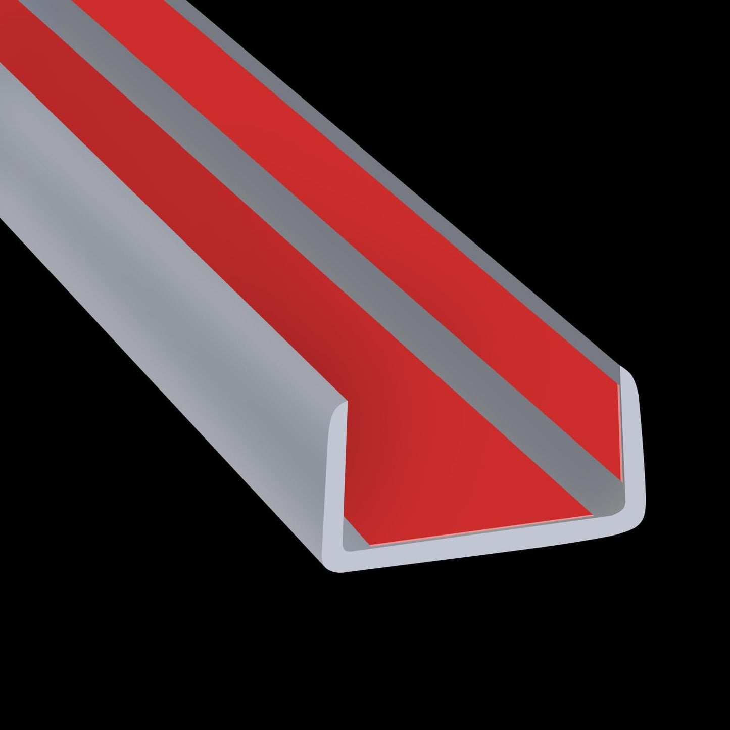 Rubber Edge Trim, Flexible Self Adhesive U Shaped Peel and Stick Edge Banding, 1-3/4"(44mm) U Channel Edge Protector, Edge Guards for Woods, Furniture, 20Ft, Grey Color