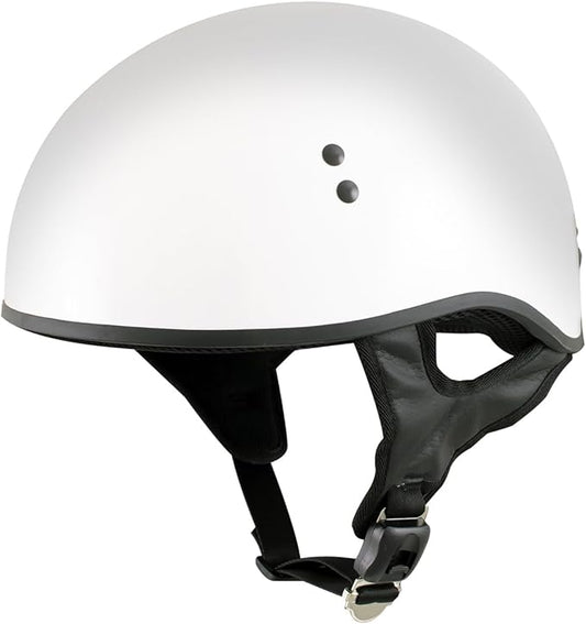 Hot Leathers Advanced Motorcycle DOT Skull Cap Classic Half Helmets Biker HLT