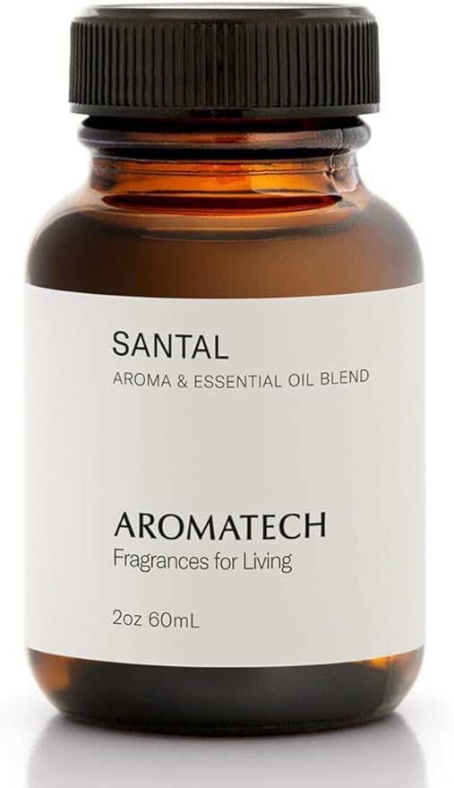 AromaTech Santal Premium Aroma Oil – Inviting & Versatile Home Fragrance with Notes of Sandalwood, Leathery Papyrus & Cardamom for Scent Diffusers, Cold-Air and UltraSonic Scent Machines – 60 mL