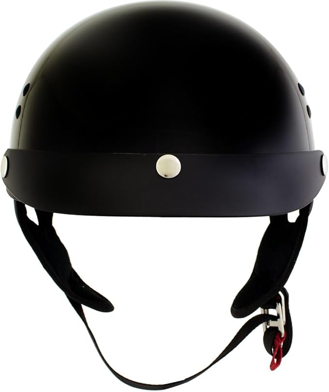 Hot Leathers Advanced Motorcycle DOT Skull Cap Classic Half Helmets Biker HLT