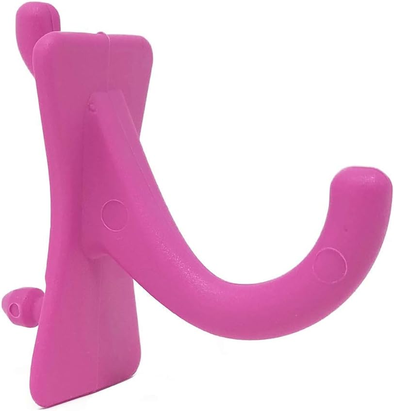 PegPro® J Hooks Kit for Standard “Wood Fiber” pegboard – Durable Plastic Pegboard Hooks - for Garage, Kitchen, Craft Room, and More (J Hook - 24 Pack, Pink)