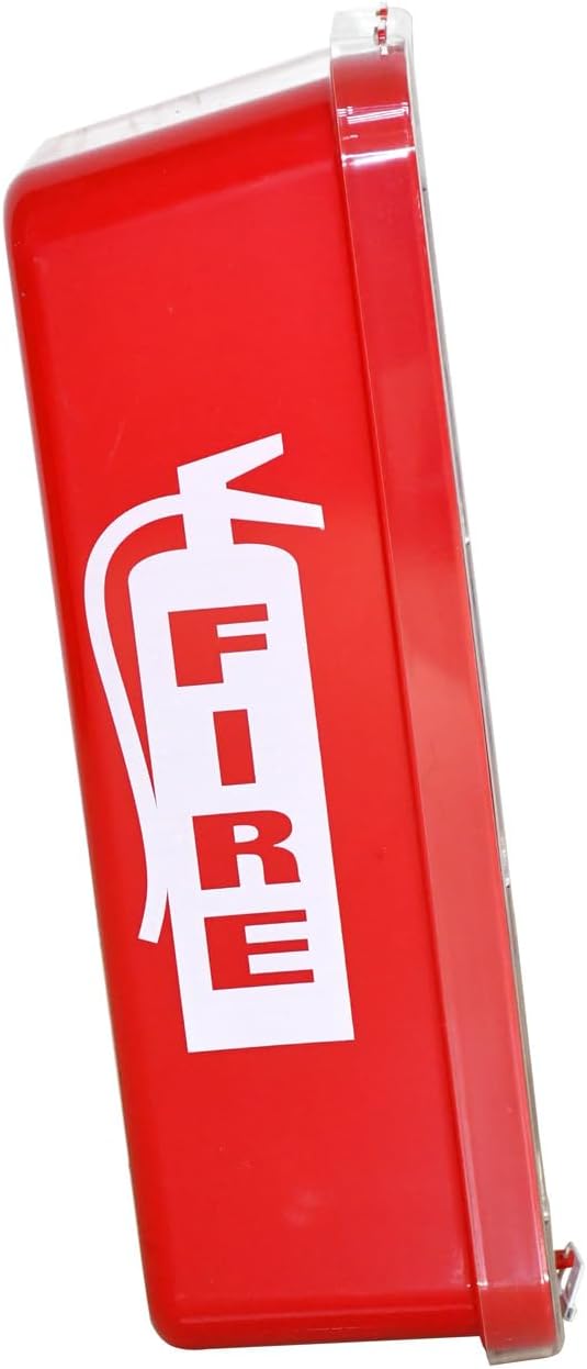 Victory Fire Extinguisher Cabinet Box Plastic Red Cabinet with Cover for 5lb 10lb Extinguisher (for 5LB Fire Extinguisher)