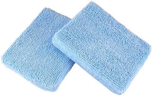 HI-TECH Microfiber Wax Applicator Pads – 3"x5"x1" Premium Polish & Sealant Sponges for Car Detailing – Bulk Pack of 144 Durable Reusable Pads