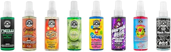 Chemical Guys AIR_304_04 The Scent-Sational Sample Kit, Great for Cars, Trucks, SUVs, RVs, Home, Office & More (4 fl oz) (8 Items)