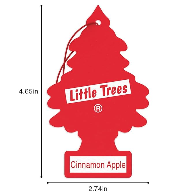 LITTLE TREES Car Air Freshener | Hanging Tree Provides Long Lasting Scent for Auto and Home | Cinnamon Apple, 24 Air Fresheners