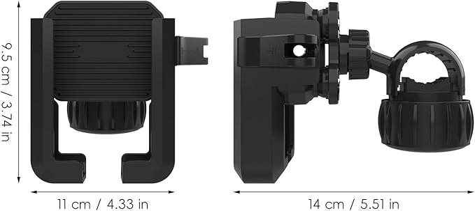 Motorcycle Phone Mount with Vibration Dampener - [No Block Camera] [1s Lock] Bike Phone Holder for 4.7"- 7" Cellphones - 2025 Powersports Electrical Device Mounts, Handlebar Holder for Scooter ATV