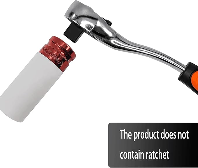21mm 1/2" Drive Wheel Protector Impact Socket, Lug Nut Socket, Non-Marring Thin Wall Deep Socket