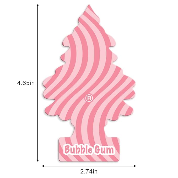 LITTLE TREES Car Air Freshener | Hanging Tree Provides Long Lasting Scent for Auto and Home | Bubble Gum, 24 Air Fresheners