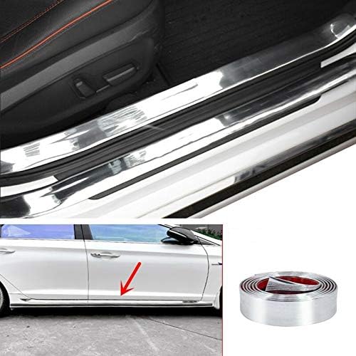 2"(50mm) Automotive Chrome Trim Molding 10FT Heavy Duty Car Side Moldings Self Adhesive UV Protected Scratch-Proof for Truck RV Boat Exterior Interior Body Door Window Bumper