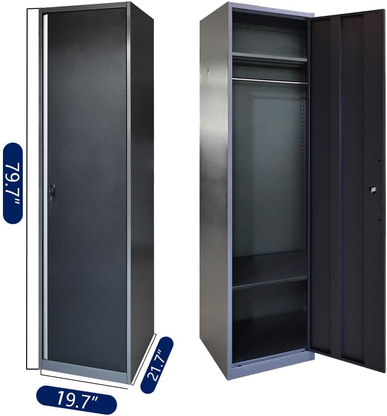 JZD Workshop Storage Cabinet System, Professional Tool Workbench for Home Garage, No Wall Mounting Required, for Utility Room Pantry