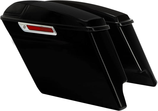XFMT 5 Inch Stretched Extended Saddlebags W/5"x7" Speaker Grill For Harley Touring 2014-2023 Road King, Road Glide, Street Glide, Electra Glide, Ultra-Classic FLT, FLHT, FLHTCU, FLHRC