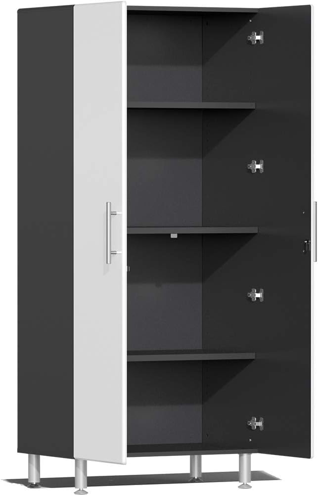 Ulti-MATE UG22630W 3-Piece Tall Garage Cabinet Kit in Starfire White Metallic