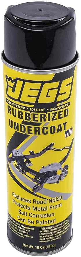 JEGS 72055 Rubberized Undercoating 18 oz. Spray Can Waterproof Paintable