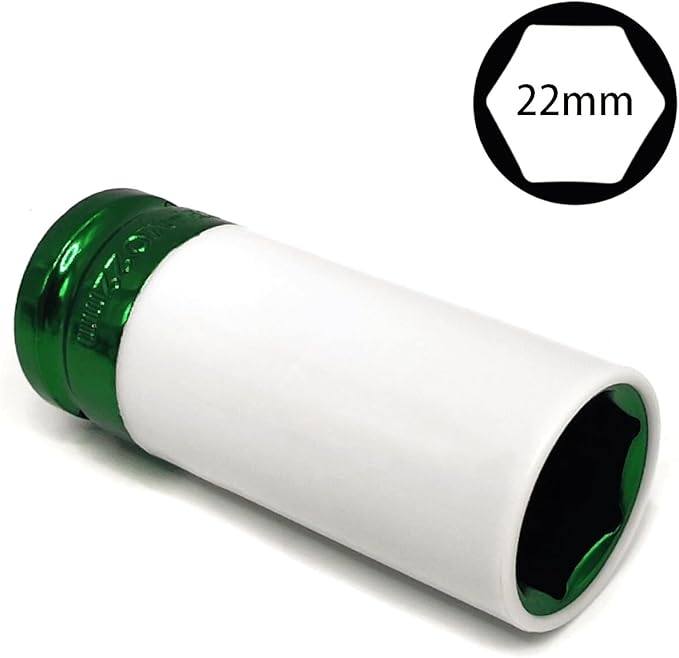 22mm 1/2" Drive Wheel Protector Impact Socket, Non-Marring Lug Nut Thin Wall Deep Socket