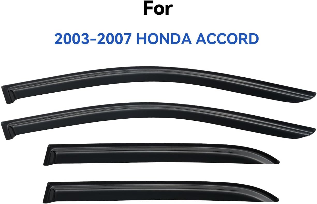 Window Visors Rain Guards Shield for 2003-2007 Honda Accord, Out-Channel Window Vent Wind Deflectors Visors Shades for Honda Accord 03 04 05 06 07