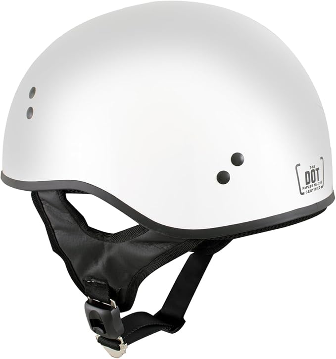 Hot Leathers Advanced Motorcycle DOT Skull Cap Classic Half Helmets Biker HLT