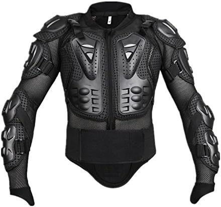 Motorcycle Full Body Armor Protective Jacket Guard ATV Motocross Gear Shirt (XXL, black)