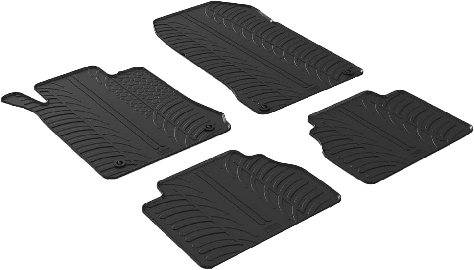 Gledring USA Custom Fit All-Weather Rubber Floor mats Compatible with Mercedes Benz E-Class Sedan (W210) 1995-2003, No Trimming Required, Tailored Custom Fit, Protects from Rain, Mud and Snow.