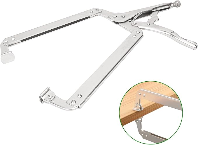 3 Pack 18 Inch C Clamp Locking Pliers with Swivel Pads, C-Clamp Face, Heavy Duty C Clamp Locking Pliers, Adjustable Vise Grip C Clamps for Woodworking and Home Improvement