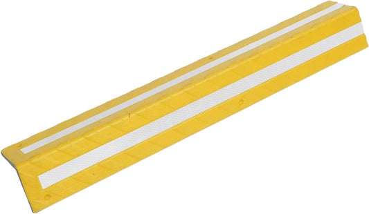 Garage Wall Protector Rubber Wall Corner Guard for Parking Garages, 80cm Long Wall Corner Protector (Yellow)