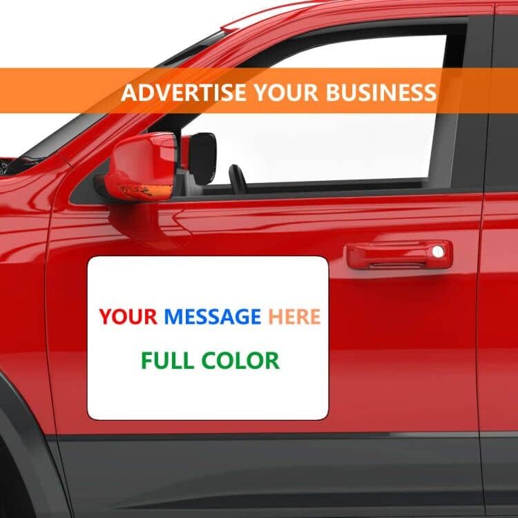 4 Pack Blank Car Door Magnet Sticker, Rounded Corners Magnetic Vehicle Sign, Perfect Magnet for Car to DIY Advertise Business and Cover Company Logo, Personalized Magnet Decal (24x12 inch)