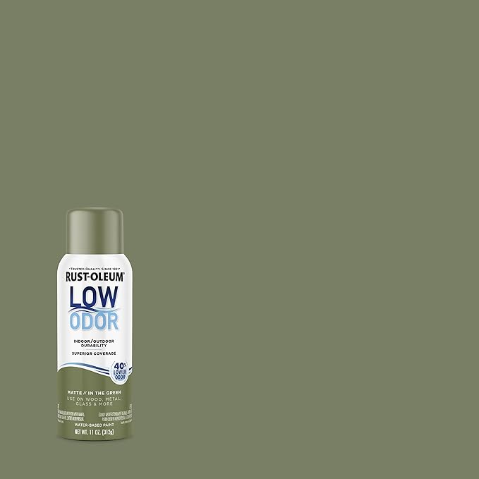 Rust-Oleum Low Odor Premium Spray Paint, 11 oz, Matte In The Green, 6 Pack