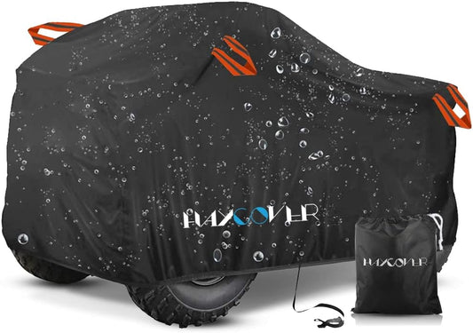 ATV Cover Waterproof, for Polaris Sportsman Yamaha Honda FourTrax Kawasaki Brute Force Wheel Car Black 101x43x47 inch (XXXL)
